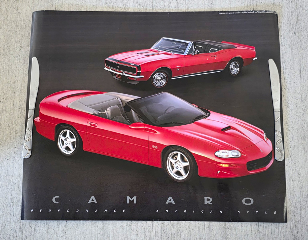 1998 Chevy Camaro Poster 1999 Z28 SS LS1 GM Chevrolet Vintage 23x18